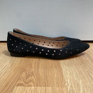 Corso Como Black Nubuck Gabrielle Flat Size 8.5